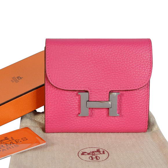 Cheap Fake Hermes Constance Wallets Togo Leather A608 Peach - Click Image to Close